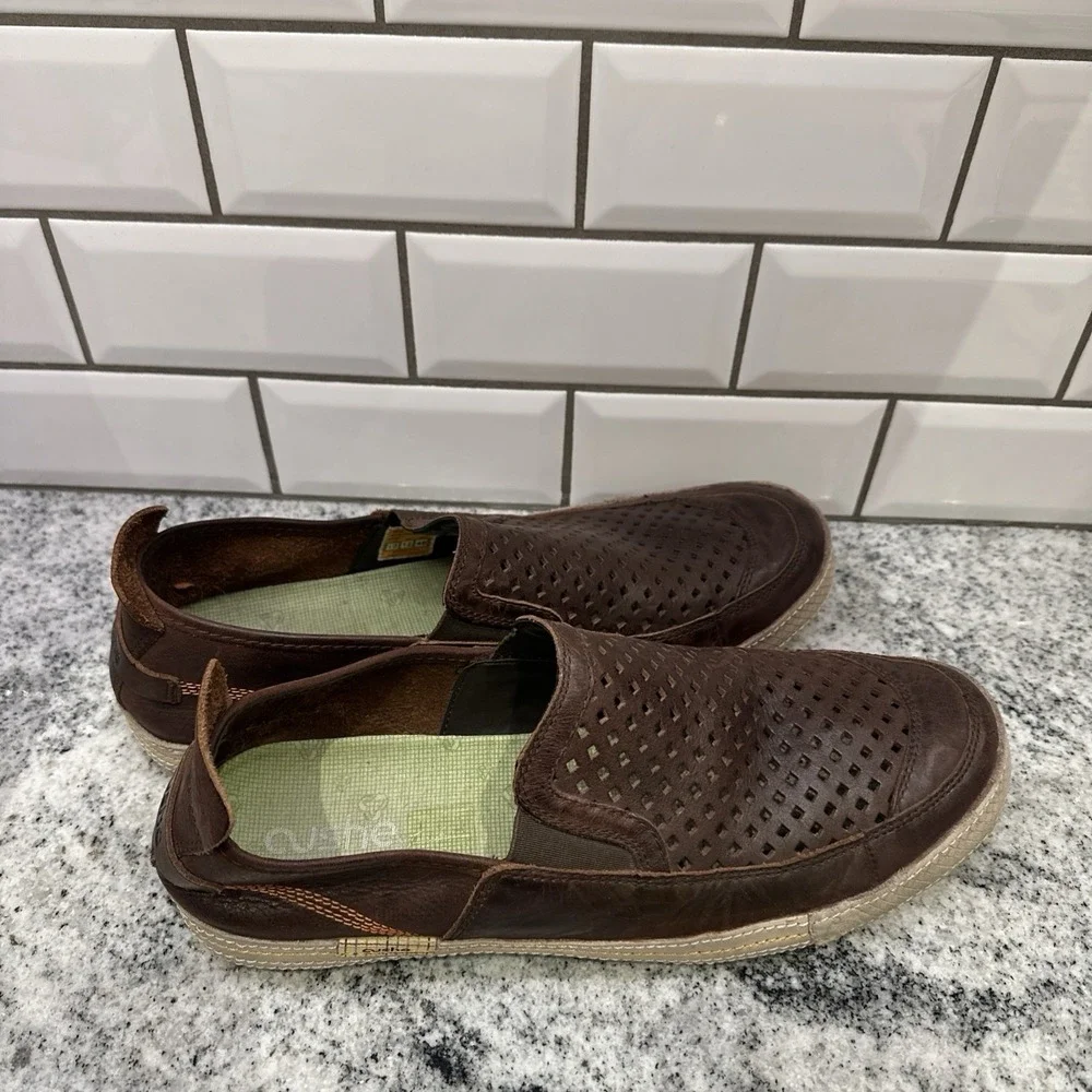 Cushe Shumakers Maek Slip On Shoes Leather Brown‎ Mens Size 13